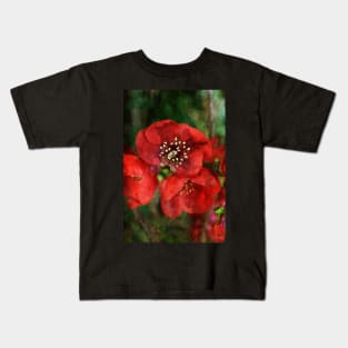 Japonica Blossoms Kids T-Shirt